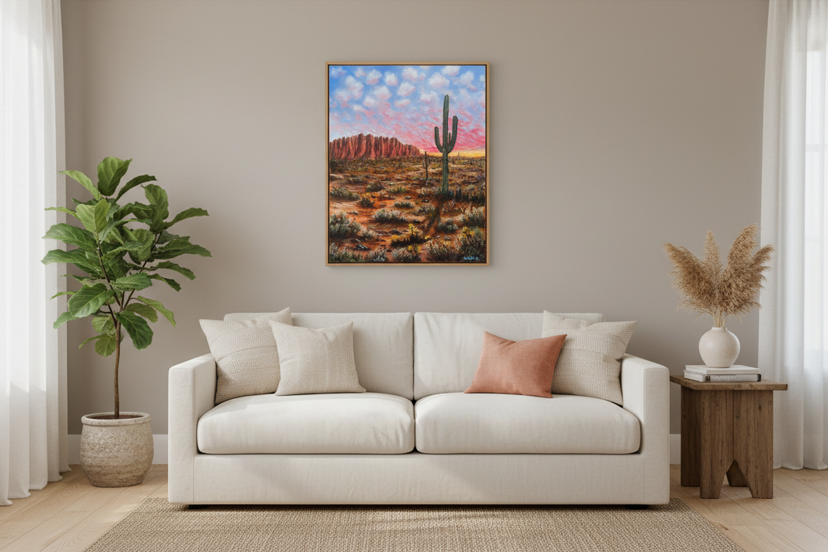Arizona Sunset Original - In-Room Mockup