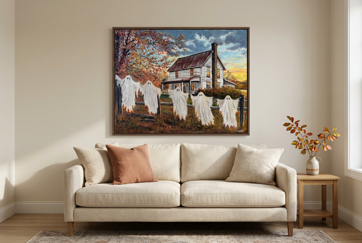 Clothes on the Line in a cozy autumn-inspired living room