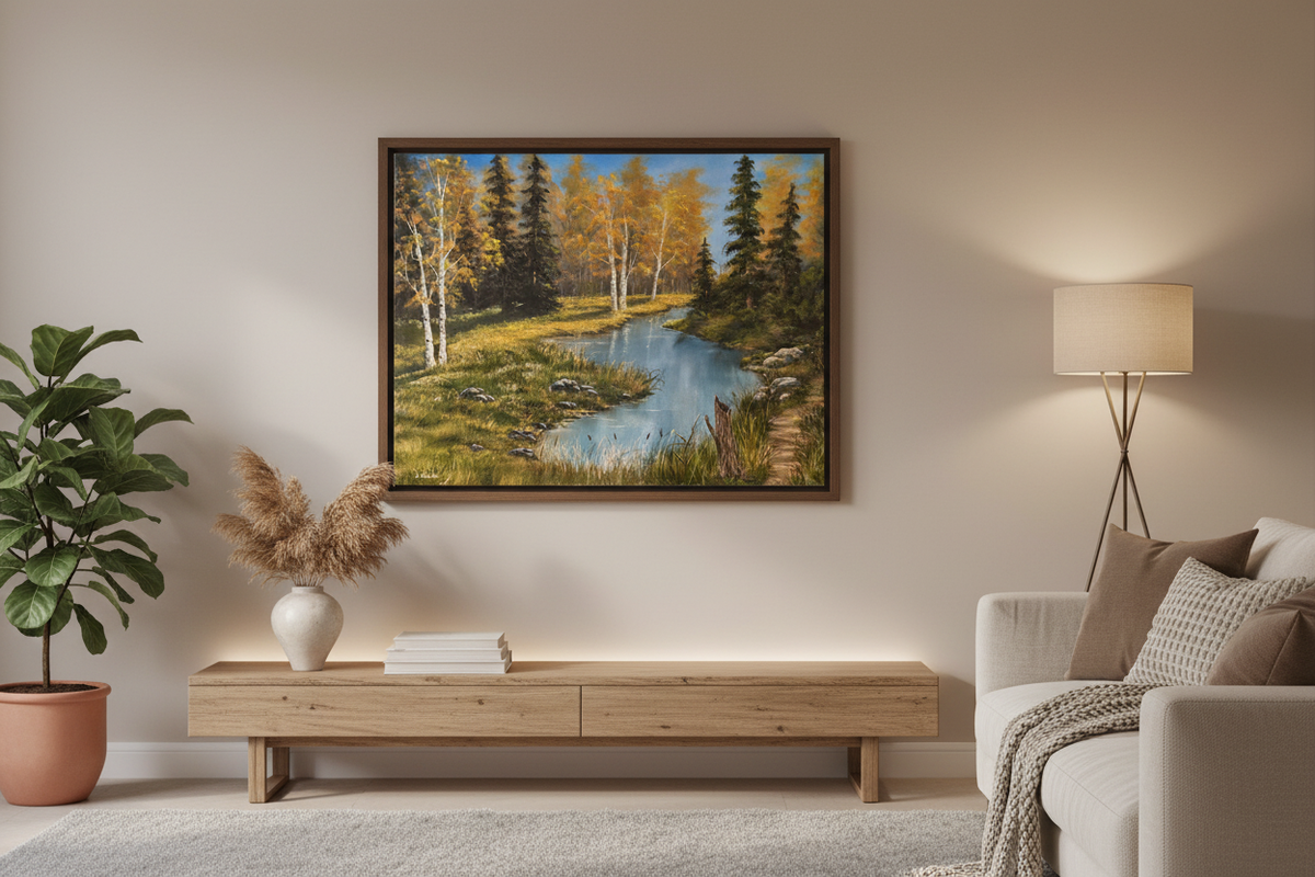 Quiet Pond room mockup